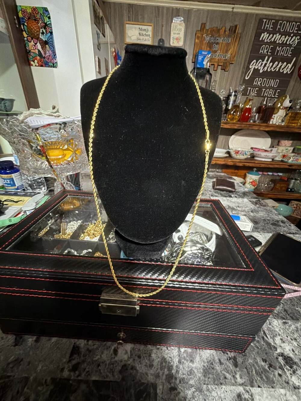 24 inch 14k gold thermal infused over brass rope 1.3mm